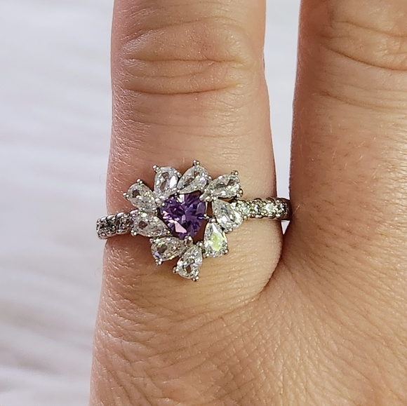 NWT Bomb Party 'The One I Love' Alexandrite Corundum Rhodium Ring - Size 11 - Picture 8 of 10